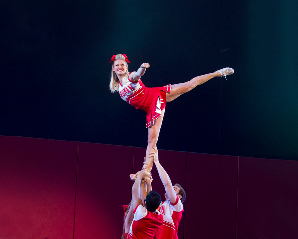 BRING IT ON | Broadway Cast Cheer Pose. Photo Credit: Joan Marcus