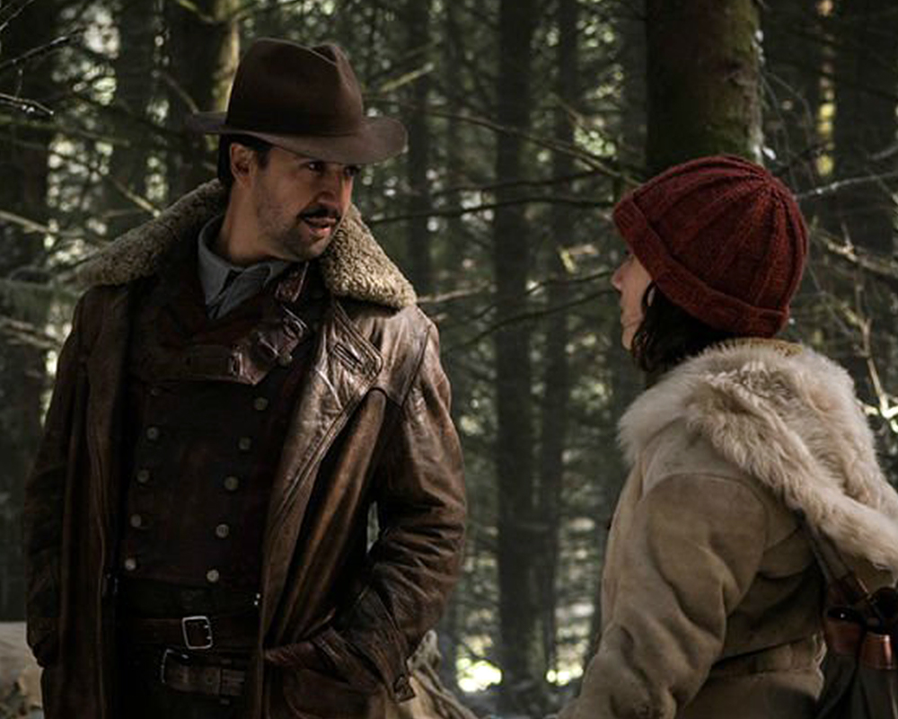 Lin-Manuel Miranda as "Lee Scoresby" and Dafne Keen as "Lyra Belacqua" | HBO/BBC's "His Dark Materials" Season 1